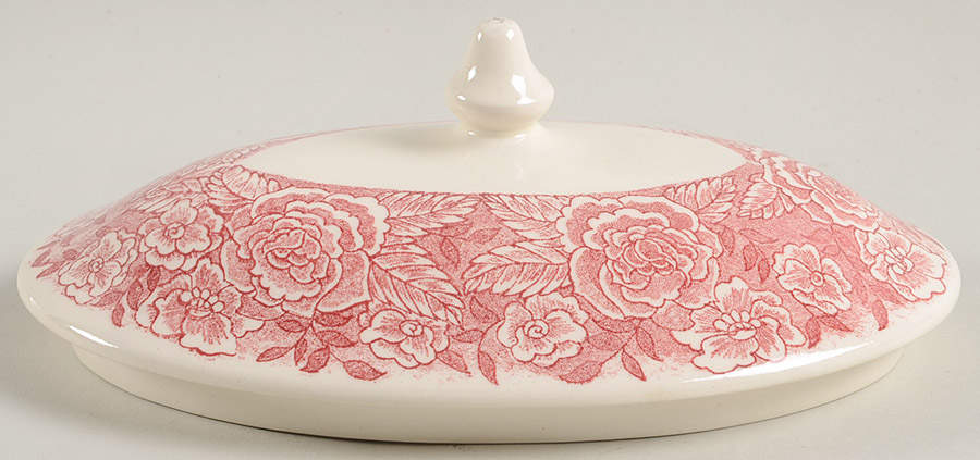 Early Days Pink Lid for 1.25 Quart Oval Covered Casserole by Metlox - Poppytrail - Vernon-1