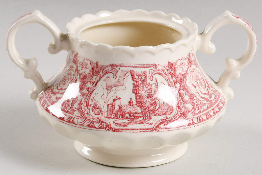 Early Days Pink Sugar Bowl No Lid by Metlox - Poppytrail - Vernon-1