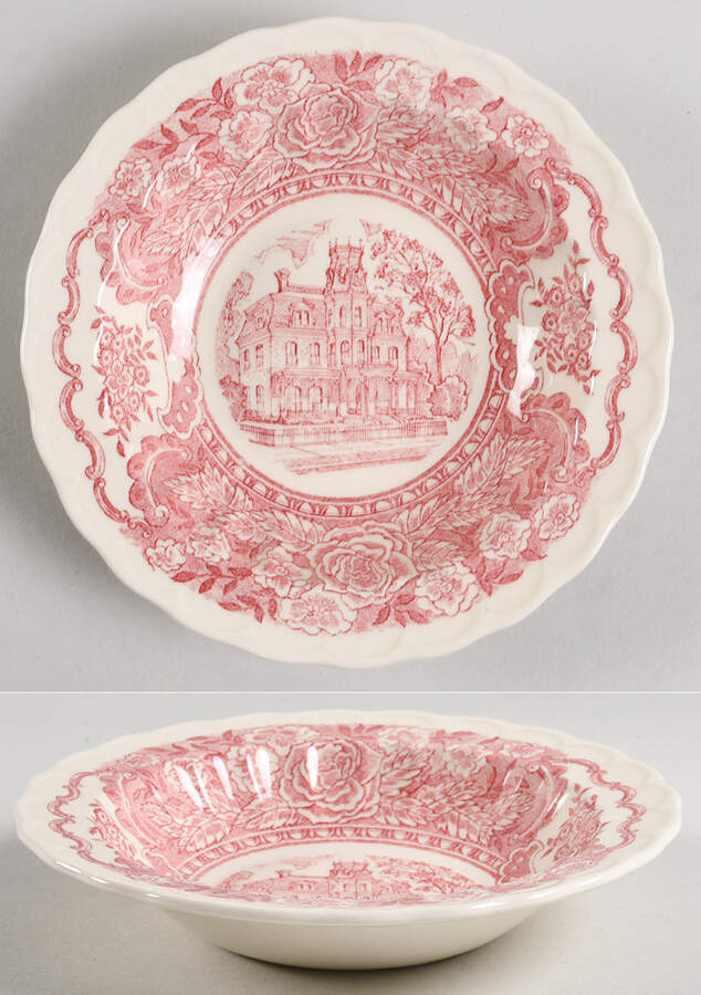 Early Days Pink Rim Fruit/Dessert (Sauce) Bowl by Metlox - Poppytrail - Vernon-1