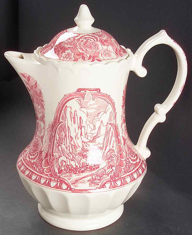 Early Days Pink Coffee Pot & Lid by Metlox - Poppytrail - Vernon-1