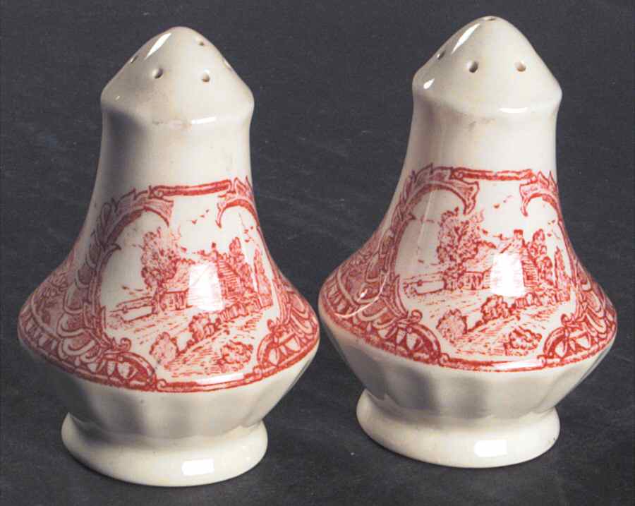 Early Days Pink Salt & Pepper Set by Metlox - Poppytrail - Vernon-1
