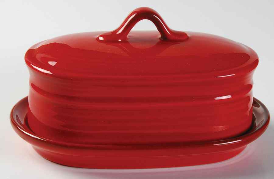 Flamenco Red 1/4 Lb Covered Butter by Metlox - Poppytrail - Vernon-1