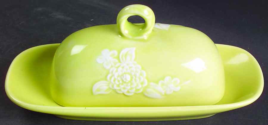 Flora Lace 1/4 Lb Covered Butter by Metlox - Poppytrail - Vernon-1