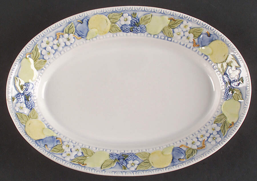 Florence 9" Oval Serving Platter by Metlox - Poppytrail - Vernon-1