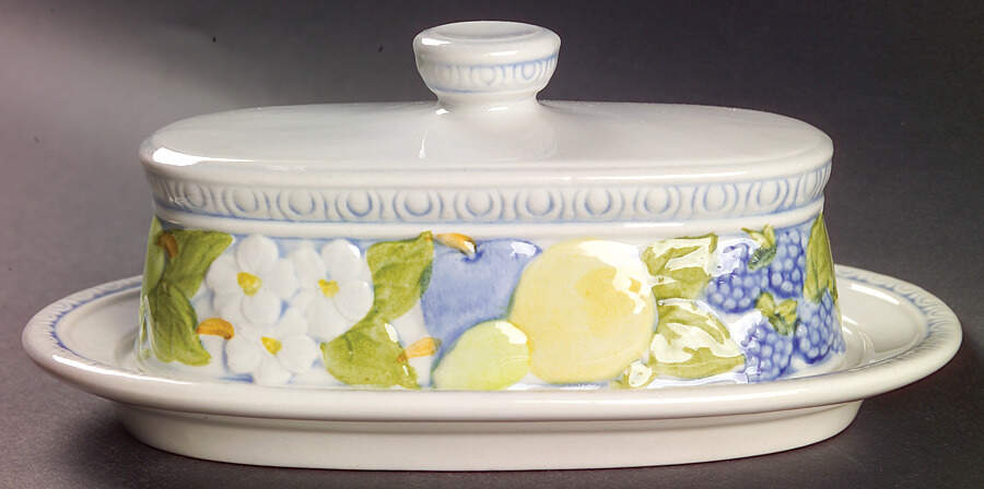 Florence 1/4 Lb Covered Butter by Metlox - Poppytrail - Vernon-1