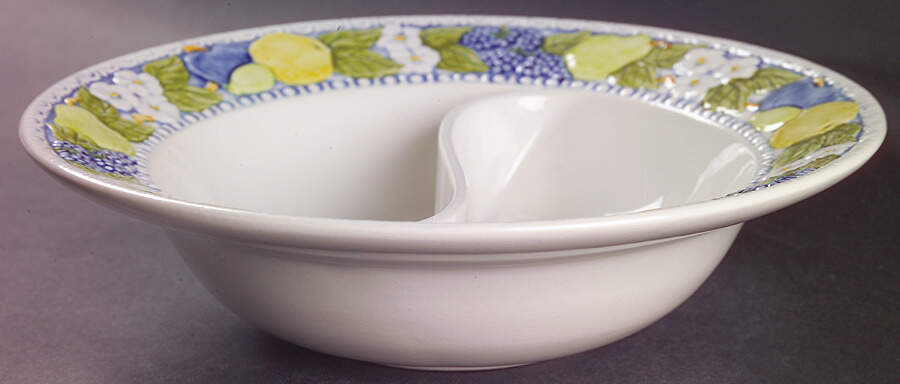 Florence 9" Round Divided Vegetable Bowl by Metlox - Poppytrail - Vernon-1