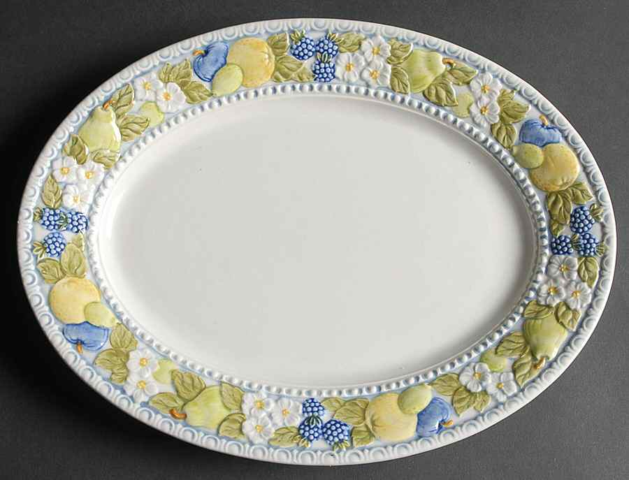 Florence 11" Oval Serving Platter by Metlox - Poppytrail - Vernon-1
