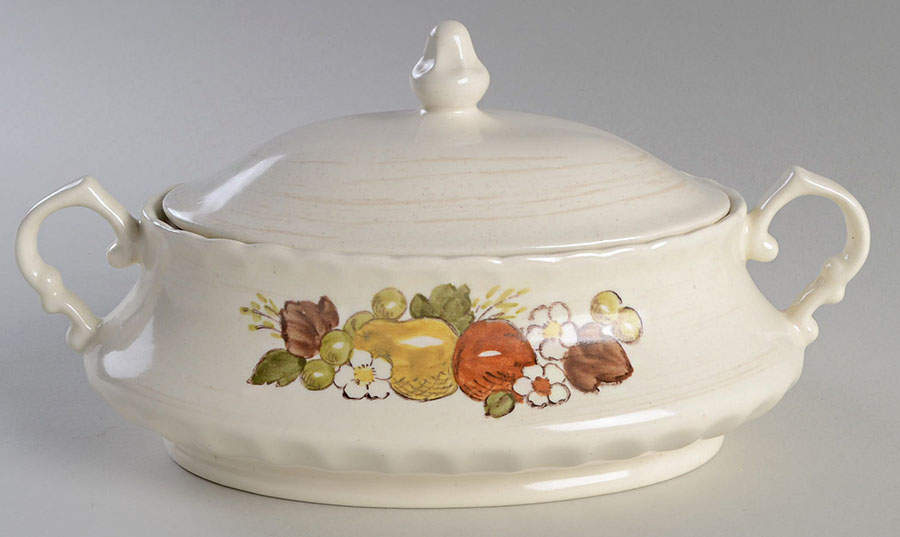 Fruit Basket Oval Covered Vegetable by Metlox - Poppytrail - Vernon-1