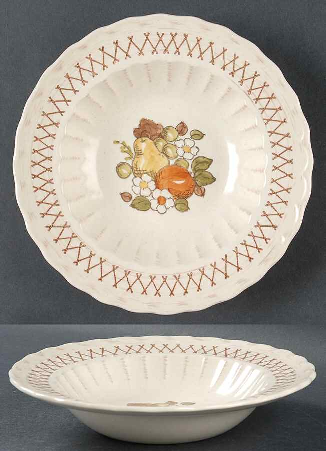 Fruit Basket Rim Soup Bowl by Metlox - Poppytrail - Vernon-1