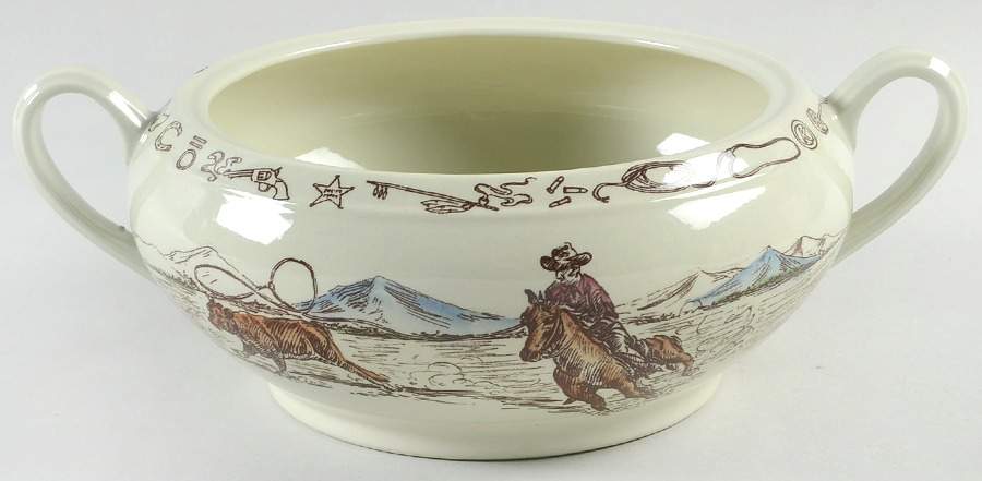 Frontier Days 2 Qt Round Covered Casserole No Lid by Metlox - Poppytrail - Vernon-1