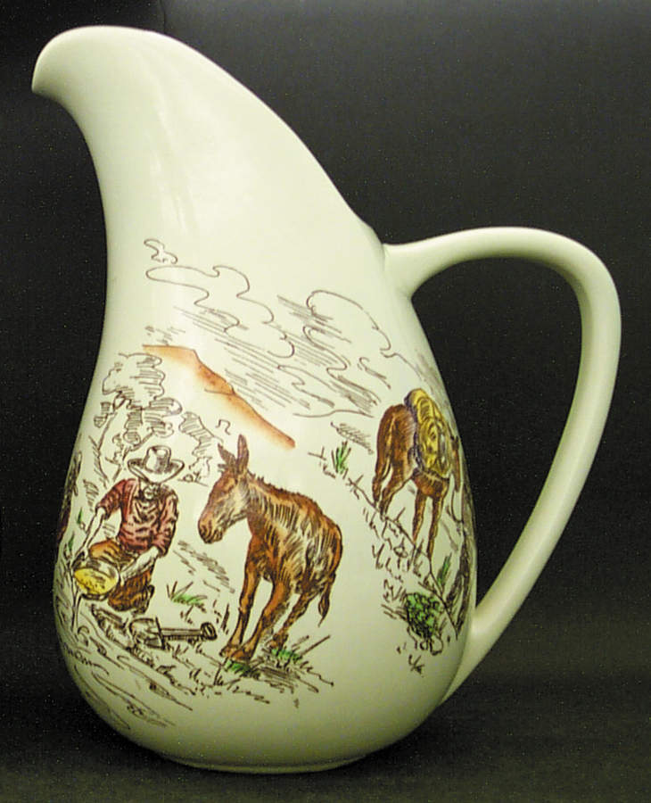 Frontier Days 96 Oz Pitcher by Metlox - Poppytrail - Vernon-1