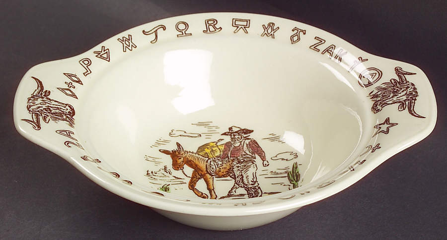 Frontier Days Lugged Chowder Bowl by Metlox - Poppytrail - Vernon-1