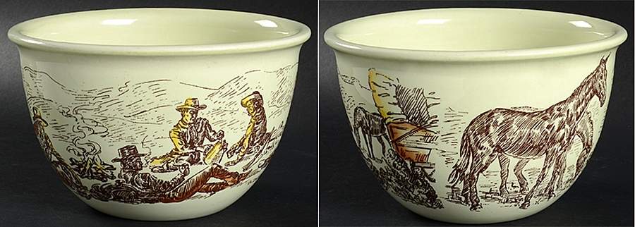 Frontier Days 8" Mixing Bowl by Metlox - Poppytrail - Vernon-1