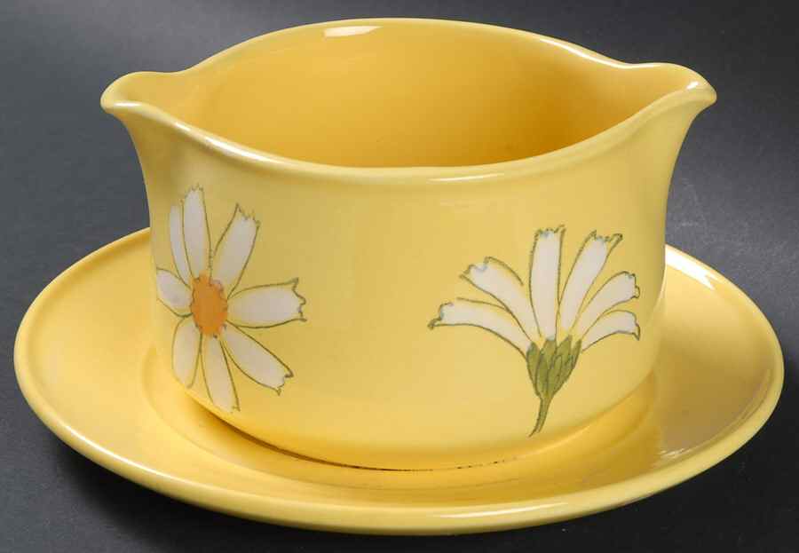 Gaiety Gravy Boat with Attached Underplate by Metlox - Poppytrail - Vernon-1
