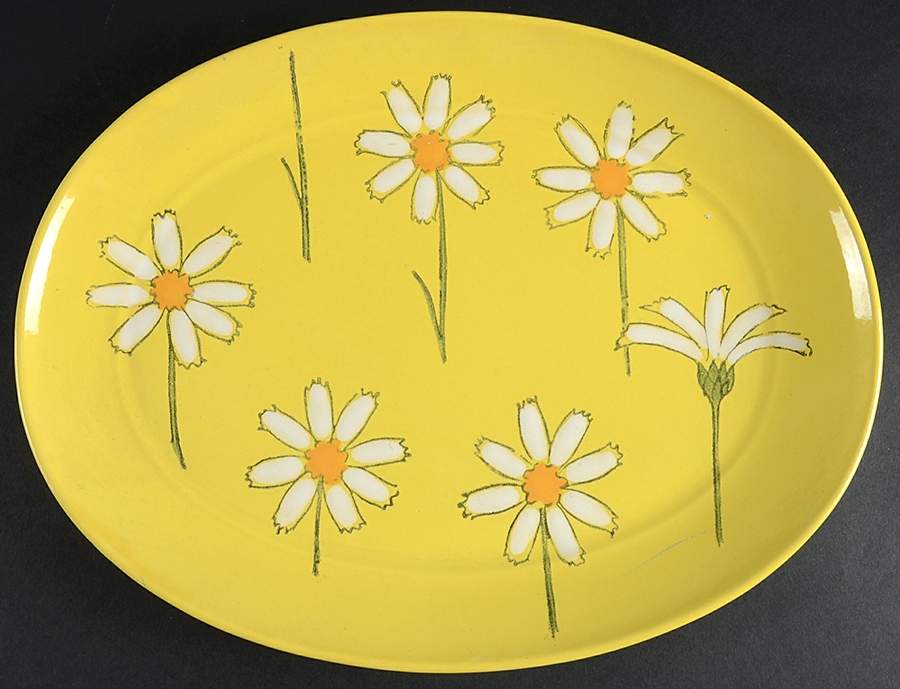 Gaiety 13" Oval Serving Platter by Metlox - Poppytrail - Vernon-1