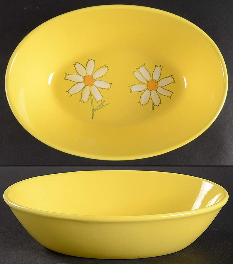 Gaiety 9" Oval Vegetable Bowl by Metlox - Poppytrail - Vernon-1