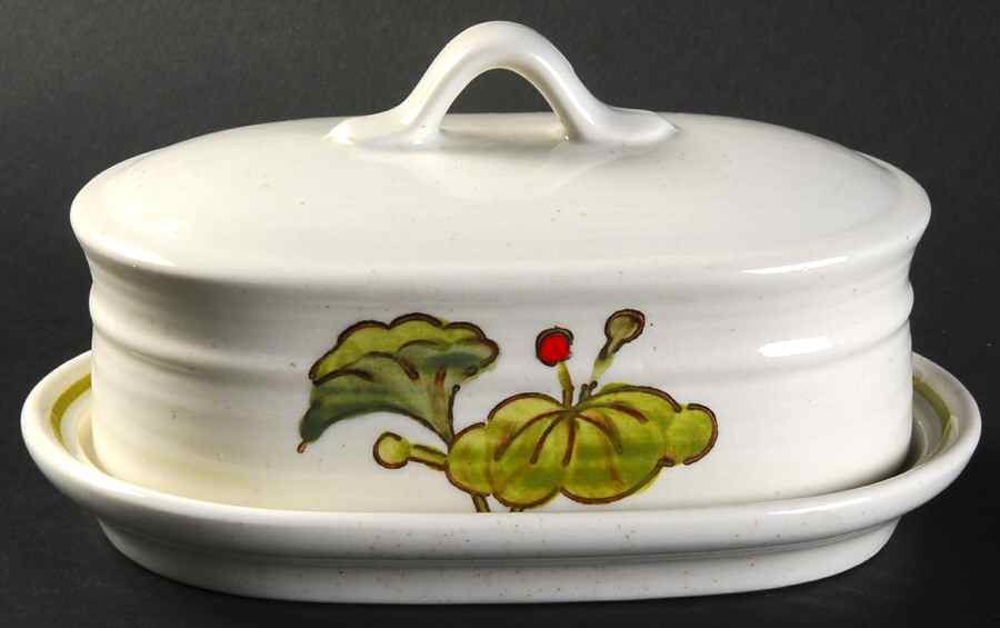 Geranium 1/4 Lb Covered Butter by Metlox - Poppytrail - Vernon-1