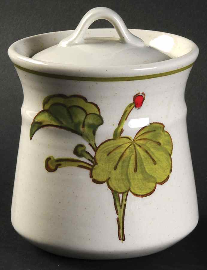 Geranium Sugar Bowl & Lid by Metlox - Poppytrail - Vernon-1