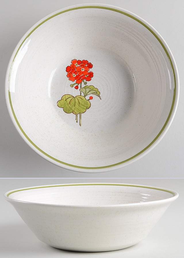 Geranium 9" Round Vegetable Bowl by Metlox - Poppytrail - Vernon-1