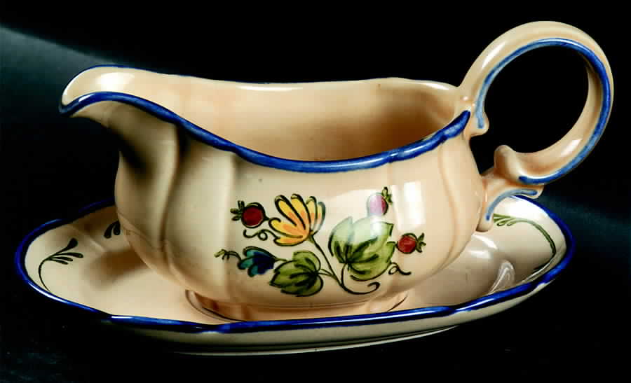 Gigi Gravy Boat & Underplate by Metlox - Poppytrail - Vernon-1