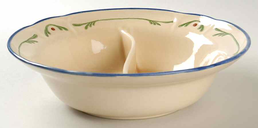 Gigi 8" Round Divided Vegetable Bowl by Metlox - Poppytrail - Vernon-1