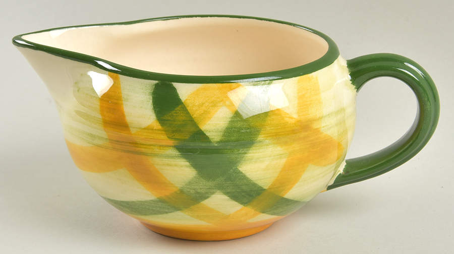 Gingham Green Creamer by Metlox - Poppytrail - Vernon-1