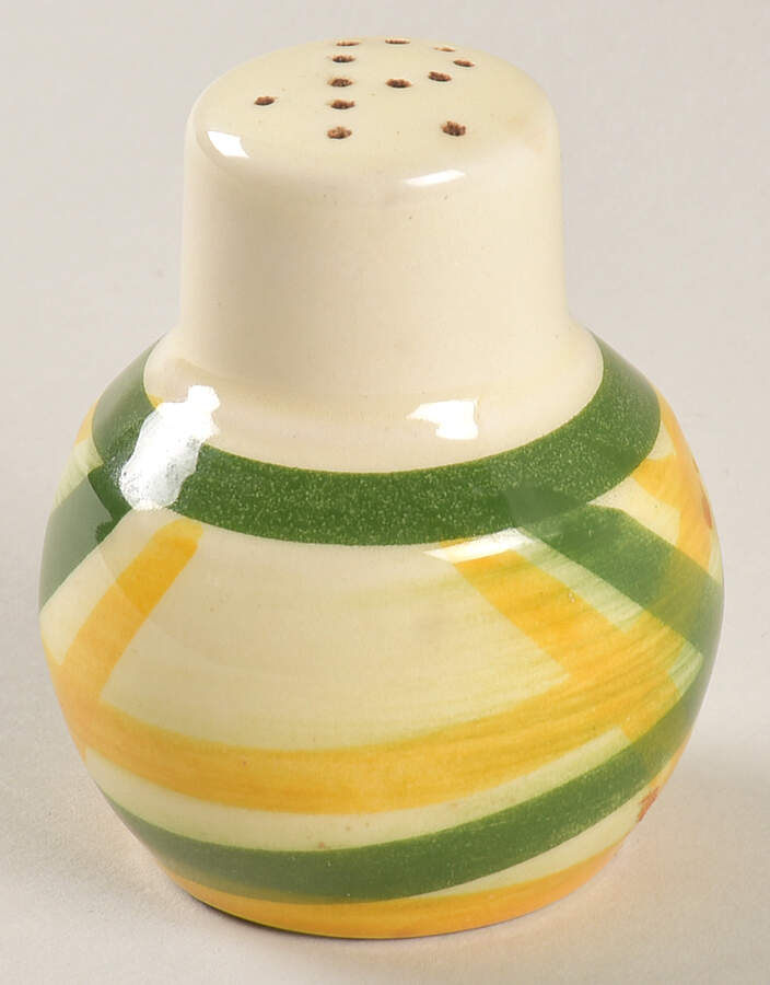 Gingham Green Pepper Shaker by Metlox - Poppytrail - Vernon-1