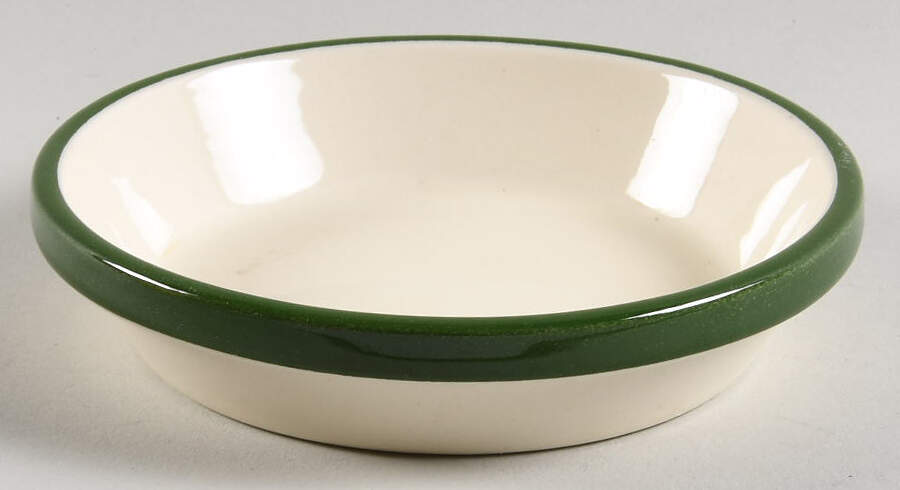 Gingham Green Underplate for 4" Flower Pot by Metlox - Poppytrail - Vernon-1