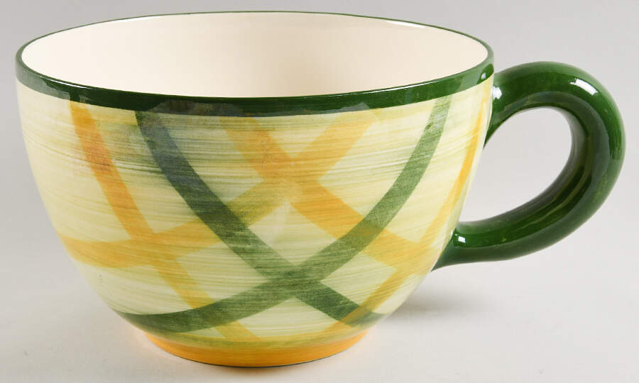Gingham Green Colossal Cup by Metlox - Poppytrail - Vernon-1