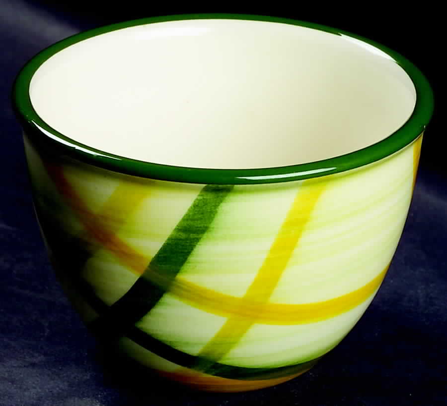 Gingham Green 5" Mixing Bowl by Metlox - Poppytrail - Vernon-1