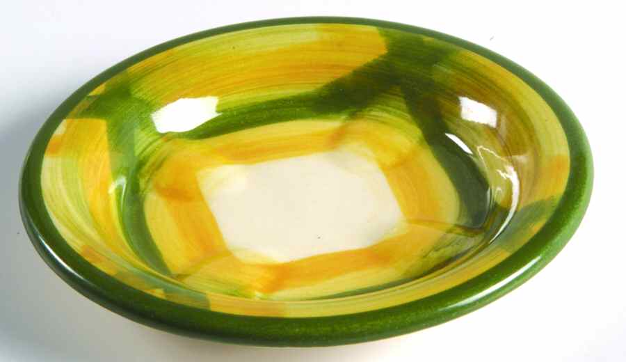 Gingham Green Small Ashtray by Metlox - Poppytrail - Vernon-1