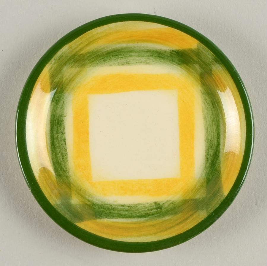 Gingham Green Butter Pat by Metlox - Poppytrail - Vernon-1