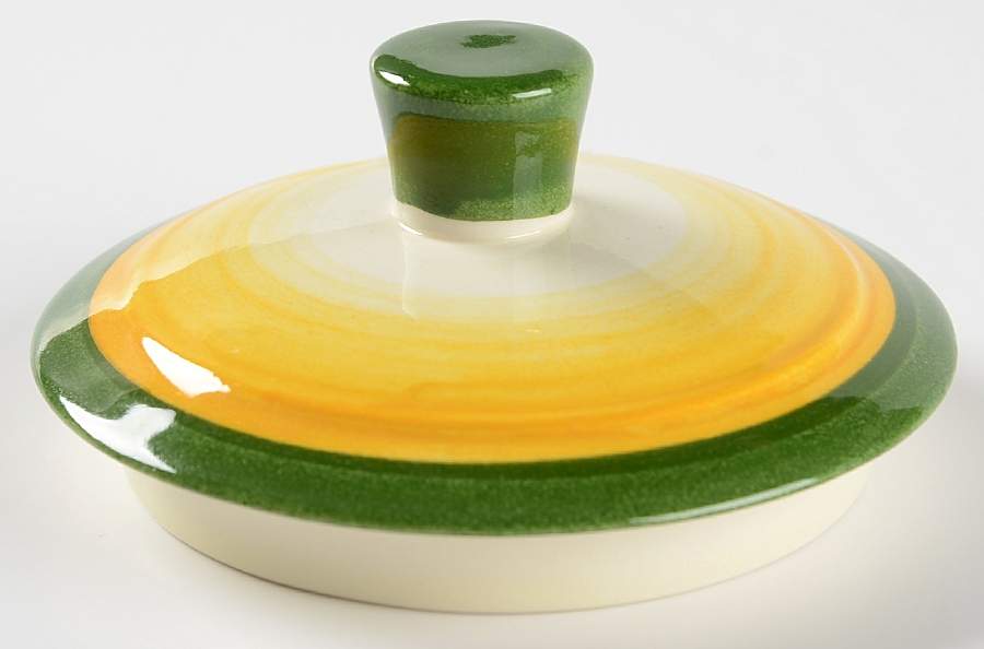 Gingham Green Lid for Teapot by Metlox - Poppytrail - Vernon-1