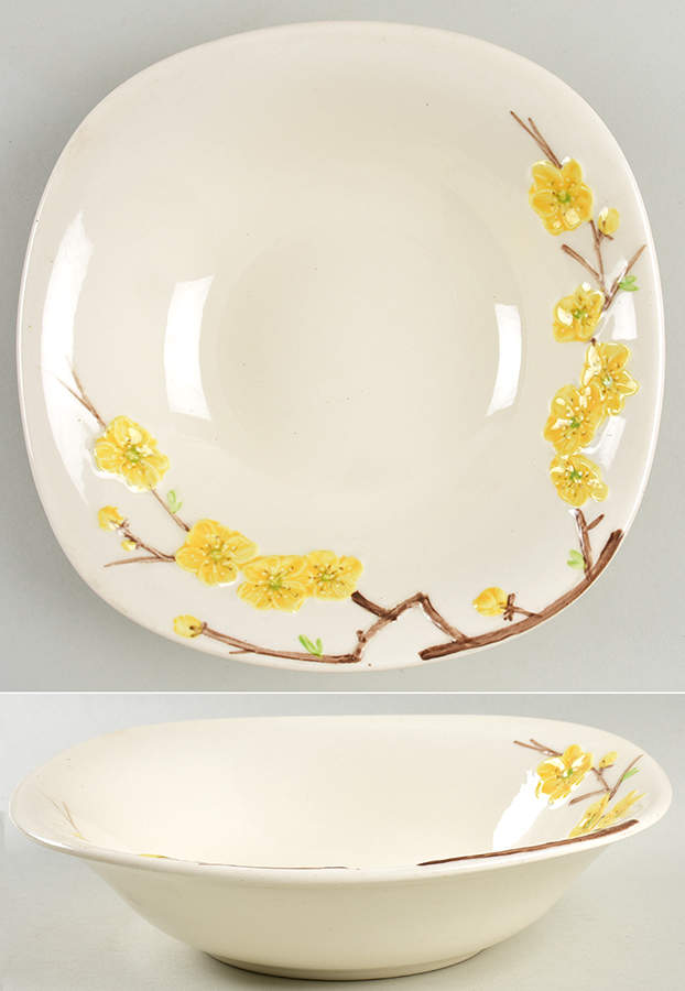 Golden Blossom 9" Round Vegetable Bowl by Metlox - Poppytrail - Vernon-1