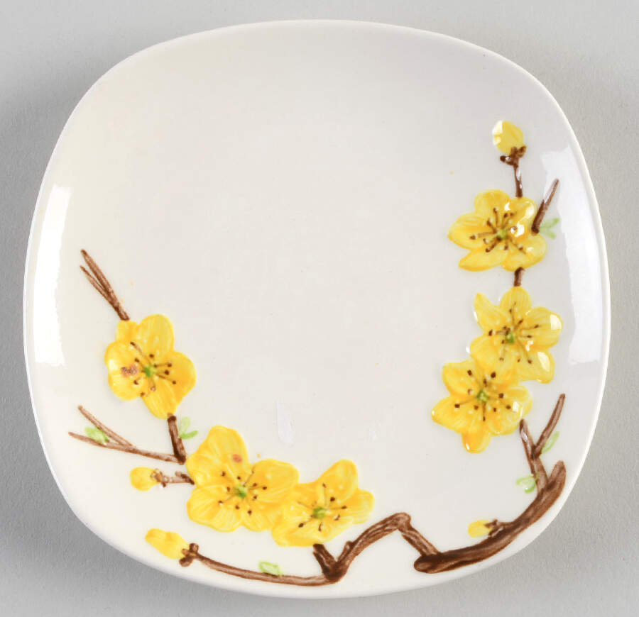 Golden Blossom Bread & Butter Plate by Metlox - Poppytrail - Vernon-1
