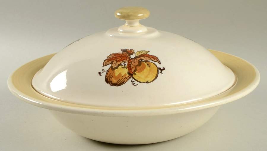 Golden Fruit Round Covered Vegetable by Metlox - Poppytrail - Vernon-1