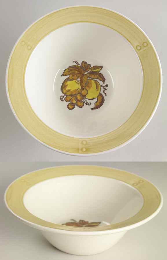 Golden Fruit Rim Cereal Bowl by Metlox - Poppytrail - Vernon-1