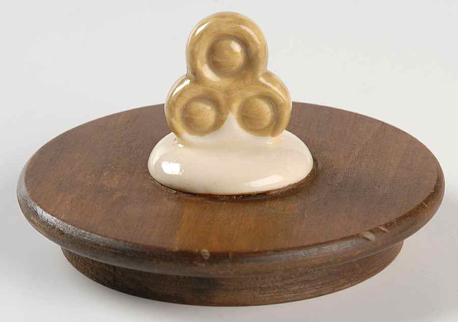 Golden Fruit Wood Lid for Coffee Canister by Metlox - Poppytrail - Vernon-1