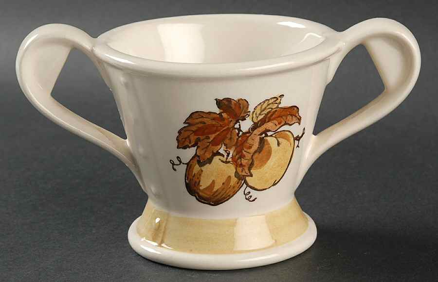 Golden Fruit Sugar Bowl No Lid by Metlox - Poppytrail - Vernon-1