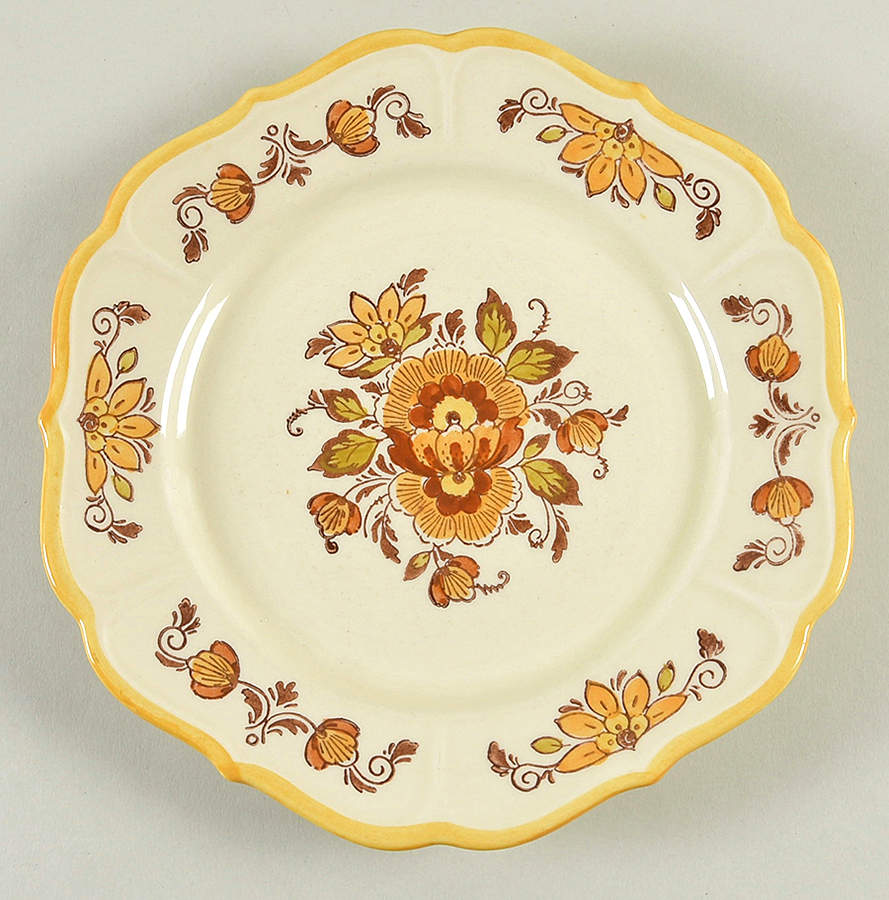 Golden Garden Salad Plate by Metlox - Poppytrail - Vernon-1
