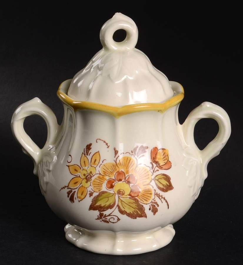 Golden Garden Sugar Bowl & Lid by Metlox - Poppytrail - Vernon-1