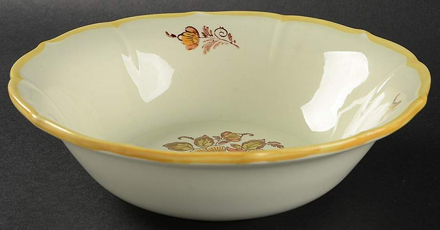 Golden Garden 9" Round Vegetable Bowl by Metlox - Poppytrail - Vernon-1