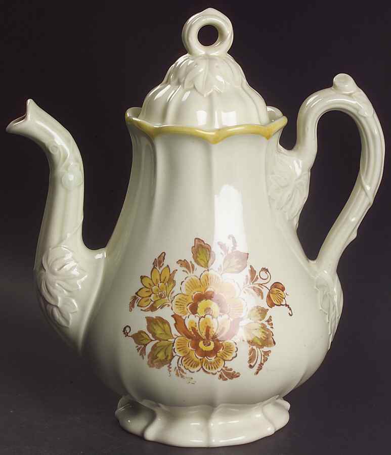 Golden Garden Coffee Pot & Lid by Metlox - Poppytrail - Vernon-1