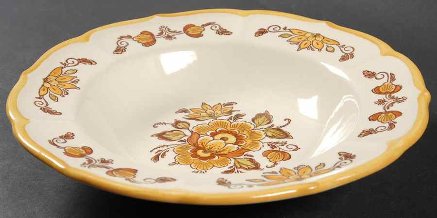 Golden Garden Rim Soup Bowl by Metlox - Poppytrail - Vernon-1