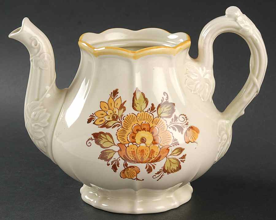 Golden Garden Teapot No Lid by Metlox - Poppytrail - Vernon-1