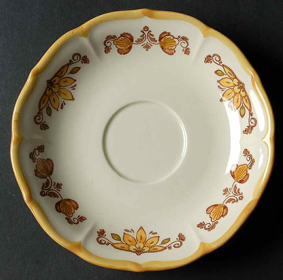 Golden Garden Saucer by Metlox - Poppytrail - Vernon-1