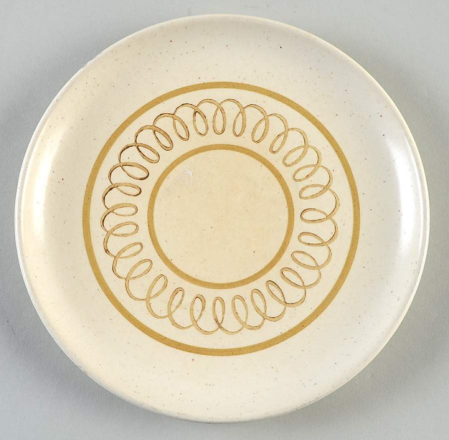 Golden Scroll Salad Plate by Metlox - Poppytrail - Vernon-1