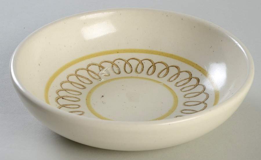 Golden Scroll Coupe Soup Bowl by Metlox - Poppytrail - Vernon-1