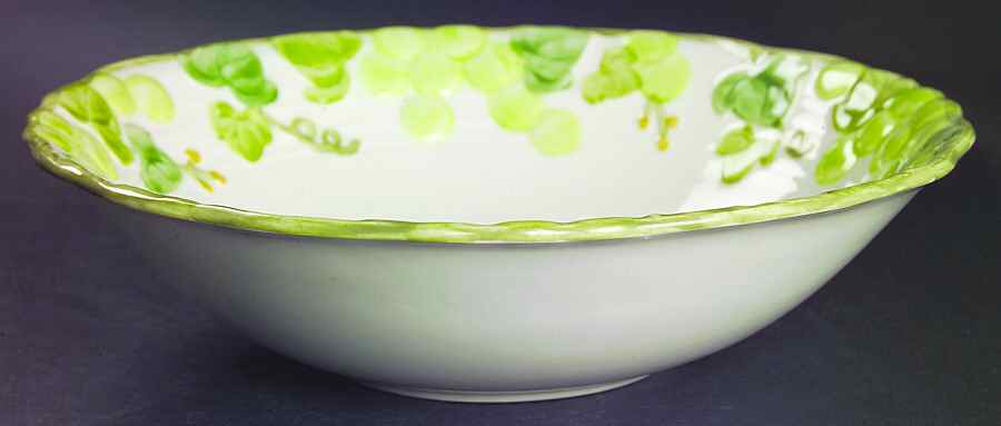 Grape Arbor Green 9" Round Vegetable Bowl by Metlox - Poppytrail - Vernon-1