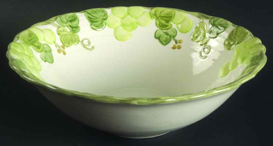 Grape Arbor Green 8" Round Vegetable Bowl by Metlox - Poppytrail - Vernon-1